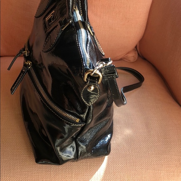 Dooney & Bourke Black Patent Bag - Picture 3 of 9